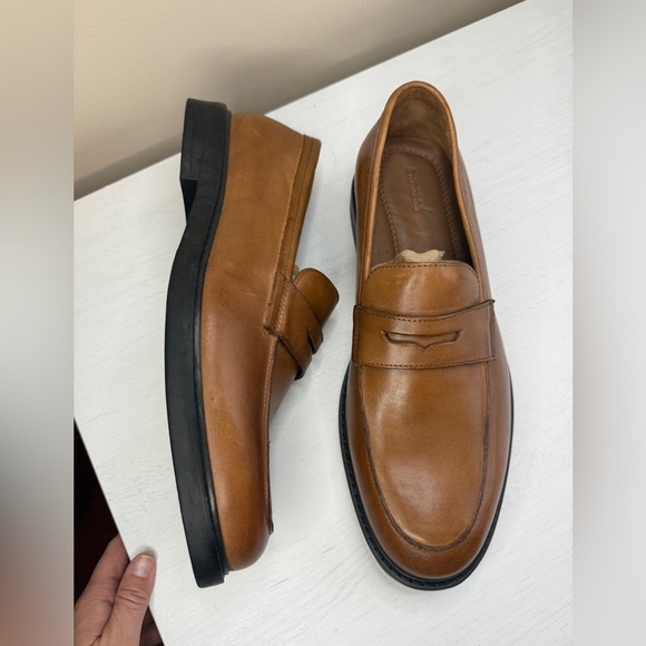 Men’s Express NWT Brown Leather Loafers - Size 12 Office Business Career main image 9